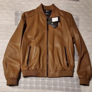Brand new Boss leather bomber Jacket (Malban)Size 52 Read end of description